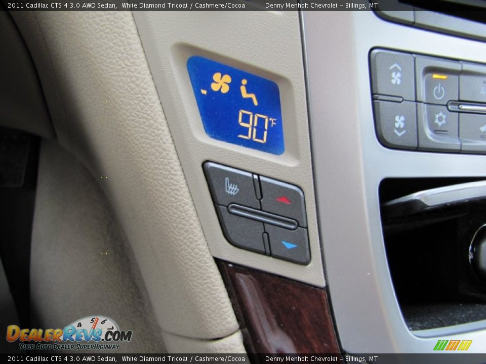 2011 Cadillac CTS 4 3.0 AWD Sedan White Diamond Tricoat / Cashmere/Cocoa Photo #27