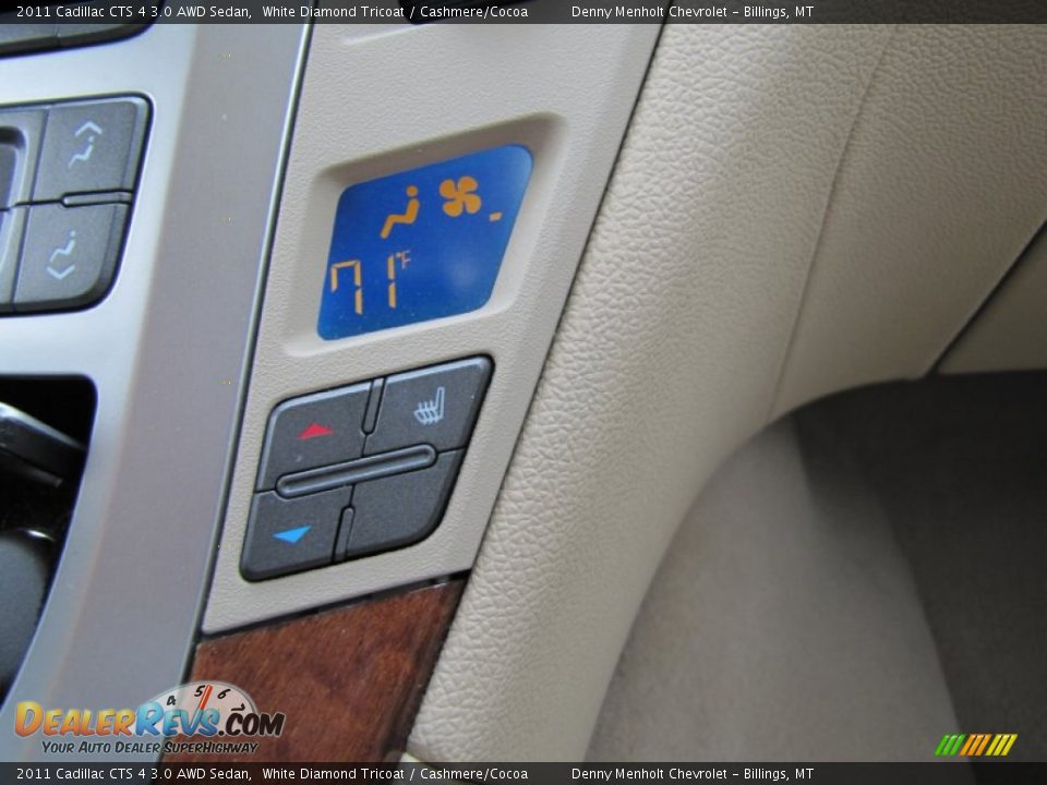 2011 Cadillac CTS 4 3.0 AWD Sedan White Diamond Tricoat / Cashmere/Cocoa Photo #28