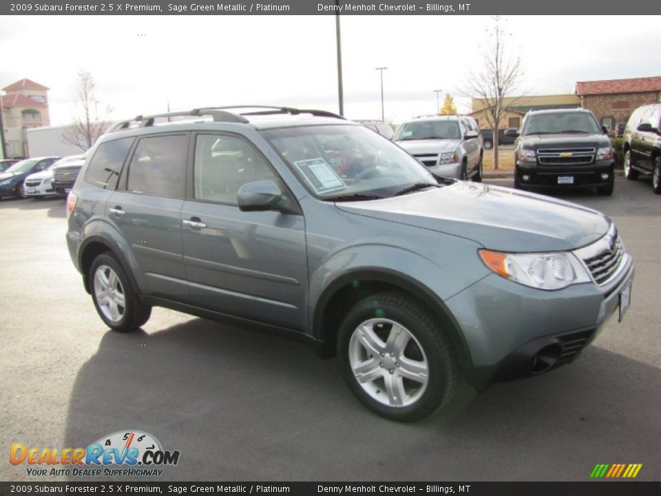 2009 Subaru Forester 2.5 X Premium Sage Green Metallic / Platinum Photo #1