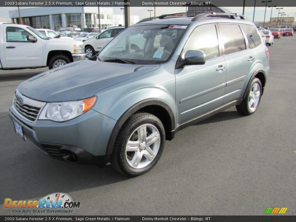 2009 Subaru Forester 2.5 X Premium Sage Green Metallic / Platinum Photo #3