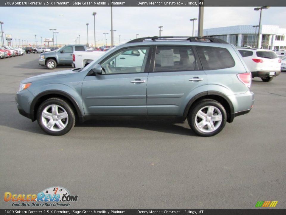 2009 Subaru Forester 2.5 X Premium Sage Green Metallic / Platinum Photo #4
