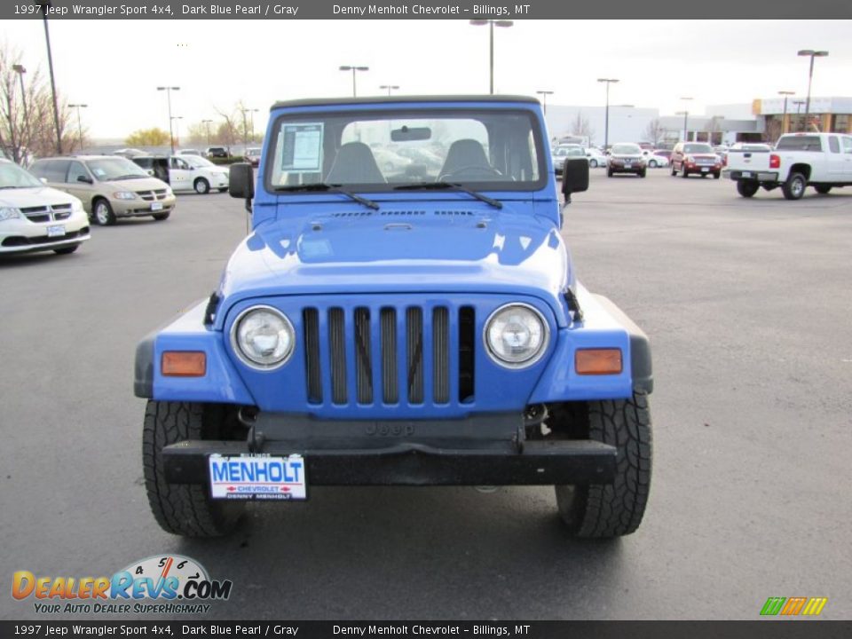 1997 Jeep Wrangler Sport 4x4 Dark Blue Pearl / Gray Photo #2