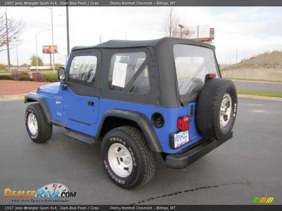 1997 Jeep Wrangler Sport 4x4 Dark Blue Pearl / Gray Photo #5