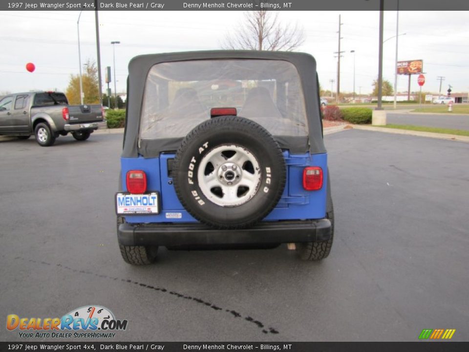 1997 Jeep Wrangler Sport 4x4 Dark Blue Pearl / Gray Photo #6