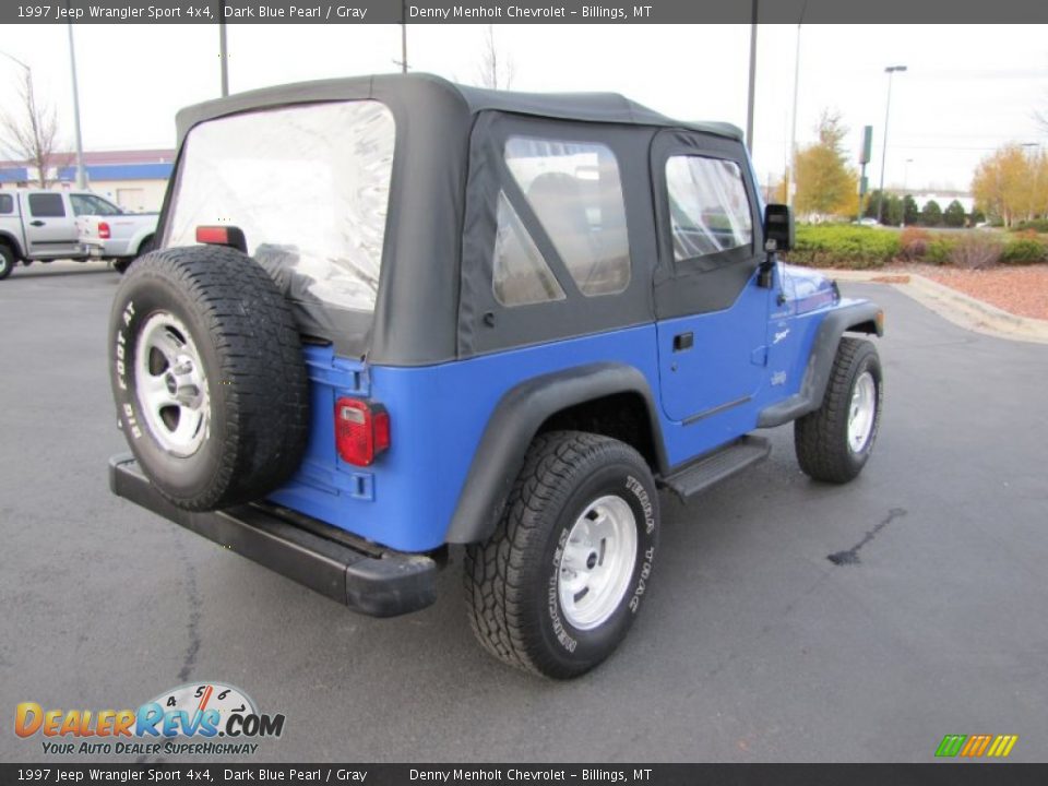 1997 Jeep Wrangler Sport 4x4 Dark Blue Pearl / Gray Photo #7