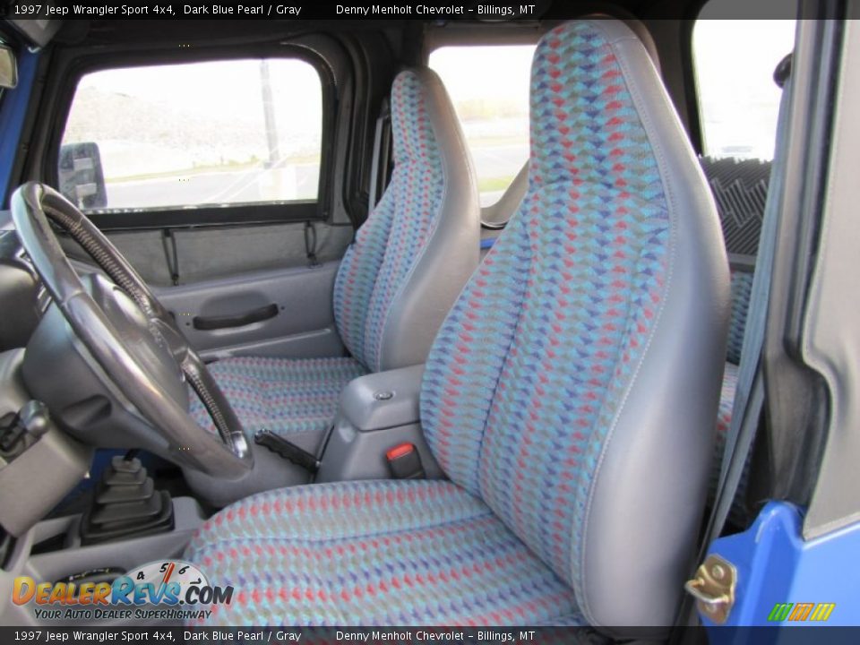 1997 Jeep Wrangler Sport 4x4 Dark Blue Pearl / Gray Photo #11