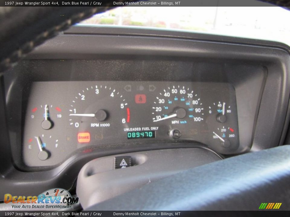 1997 Jeep Wrangler Sport 4x4 Dark Blue Pearl / Gray Photo #12