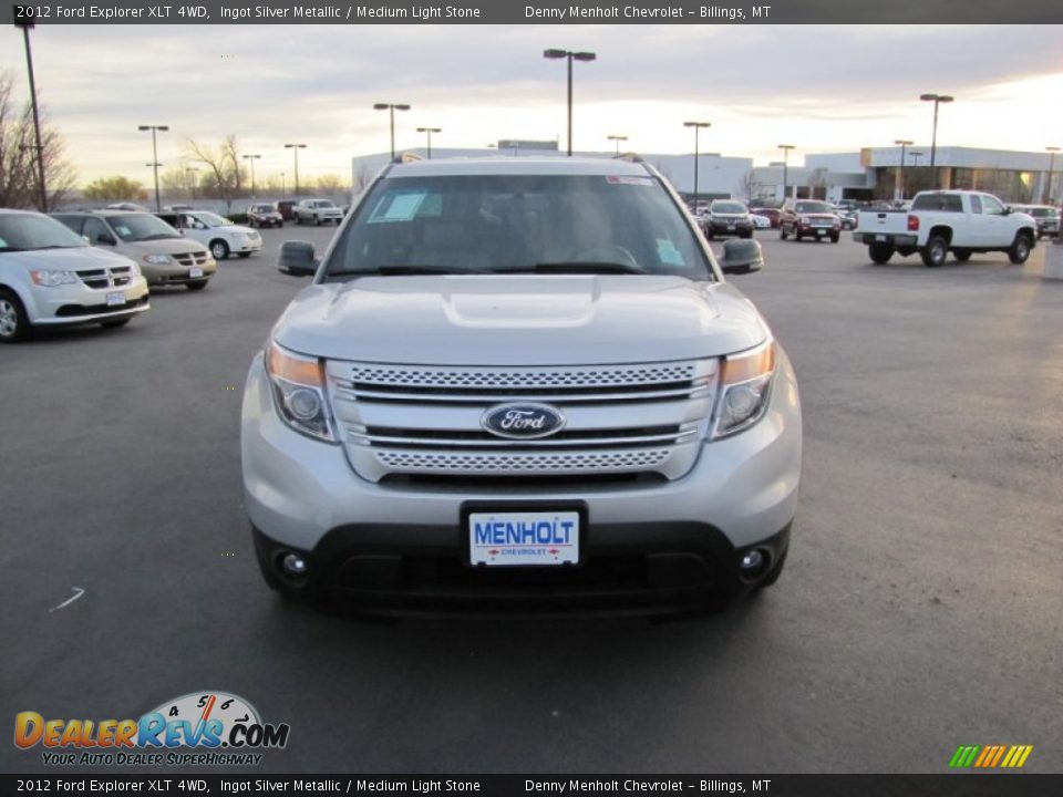 2012 Ford Explorer XLT 4WD Ingot Silver Metallic / Medium Light Stone Photo #2
