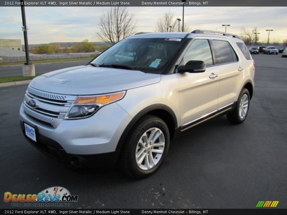 2012 Ford Explorer XLT 4WD Ingot Silver Metallic / Medium Light Stone Photo #3