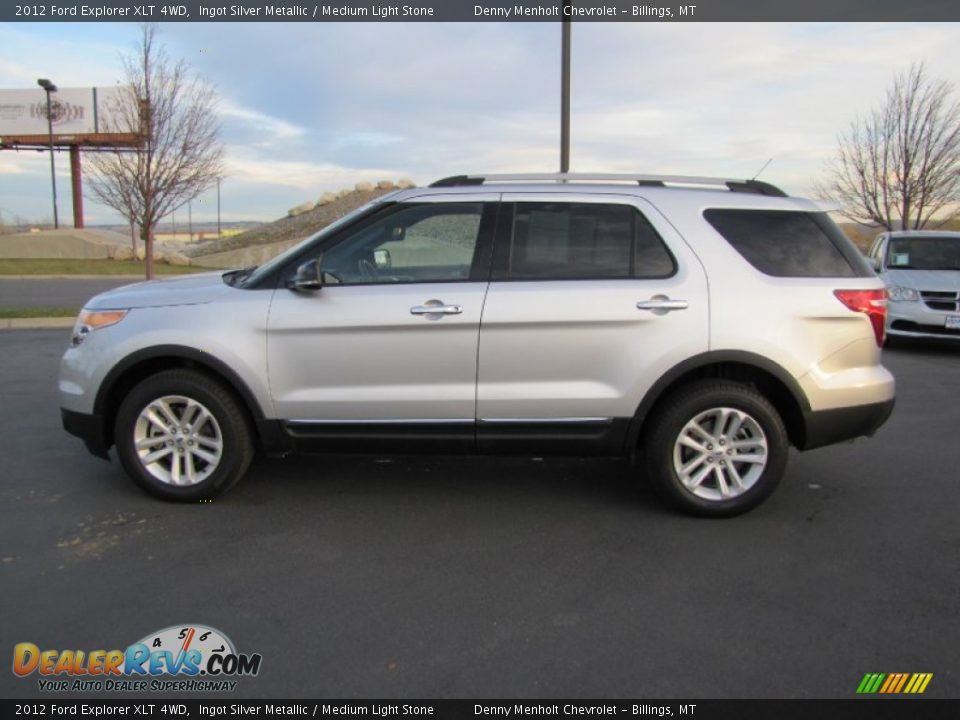 2012 Ford Explorer XLT 4WD Ingot Silver Metallic / Medium Light Stone Photo #4