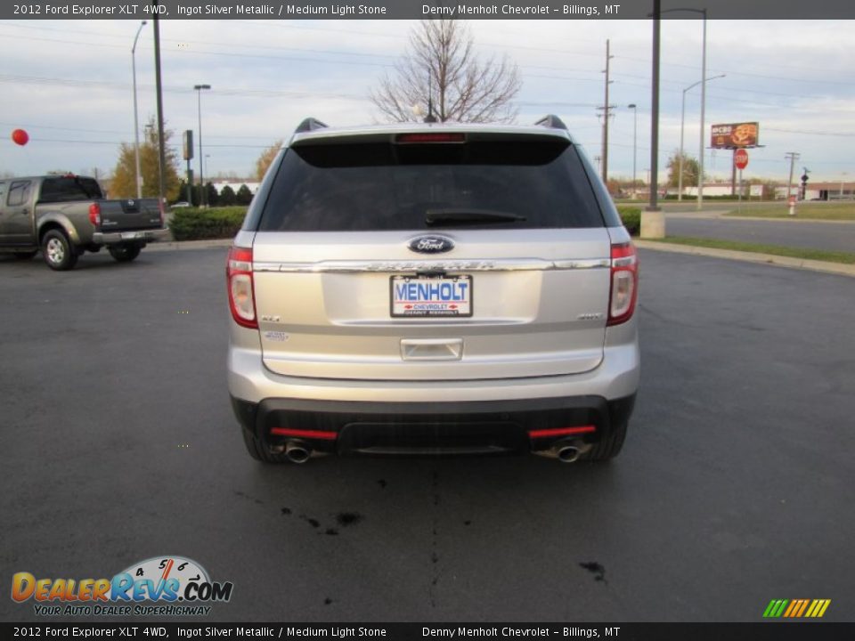 2012 Ford Explorer XLT 4WD Ingot Silver Metallic / Medium Light Stone Photo #6