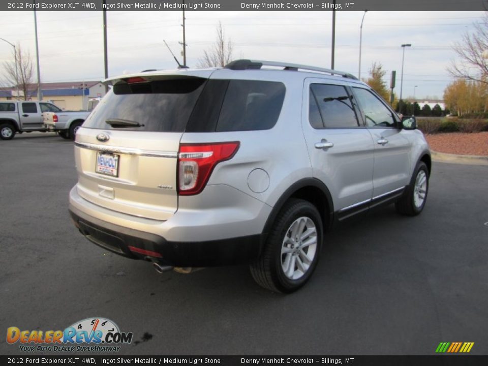 2012 Ford Explorer XLT 4WD Ingot Silver Metallic / Medium Light Stone Photo #7