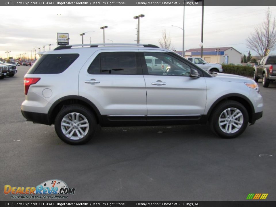 2012 Ford Explorer XLT 4WD Ingot Silver Metallic / Medium Light Stone Photo #8