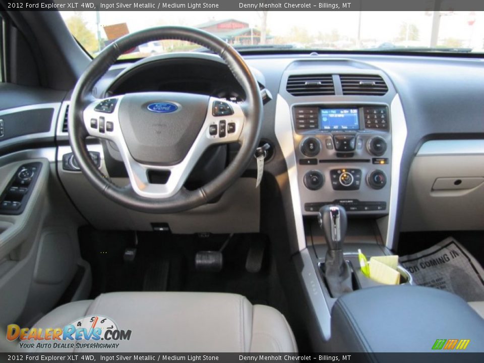 2012 Ford Explorer XLT 4WD Ingot Silver Metallic / Medium Light Stone Photo #12