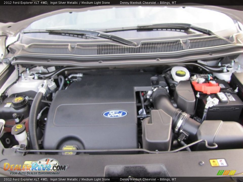2012 Ford Explorer XLT 4WD Ingot Silver Metallic / Medium Light Stone Photo #27