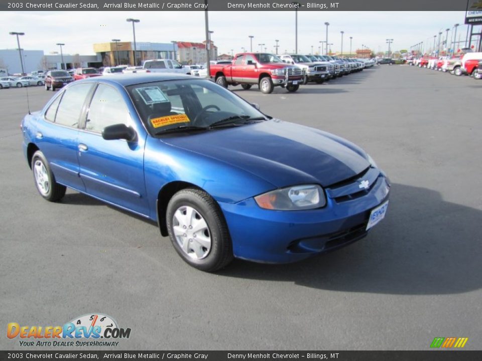 2003 Chevrolet Cavalier Sedan Arrival Blue Metallic / Graphite Gray Photo #1