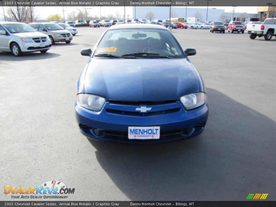 2003 Chevrolet Cavalier Sedan Arrival Blue Metallic / Graphite Gray Photo #2
