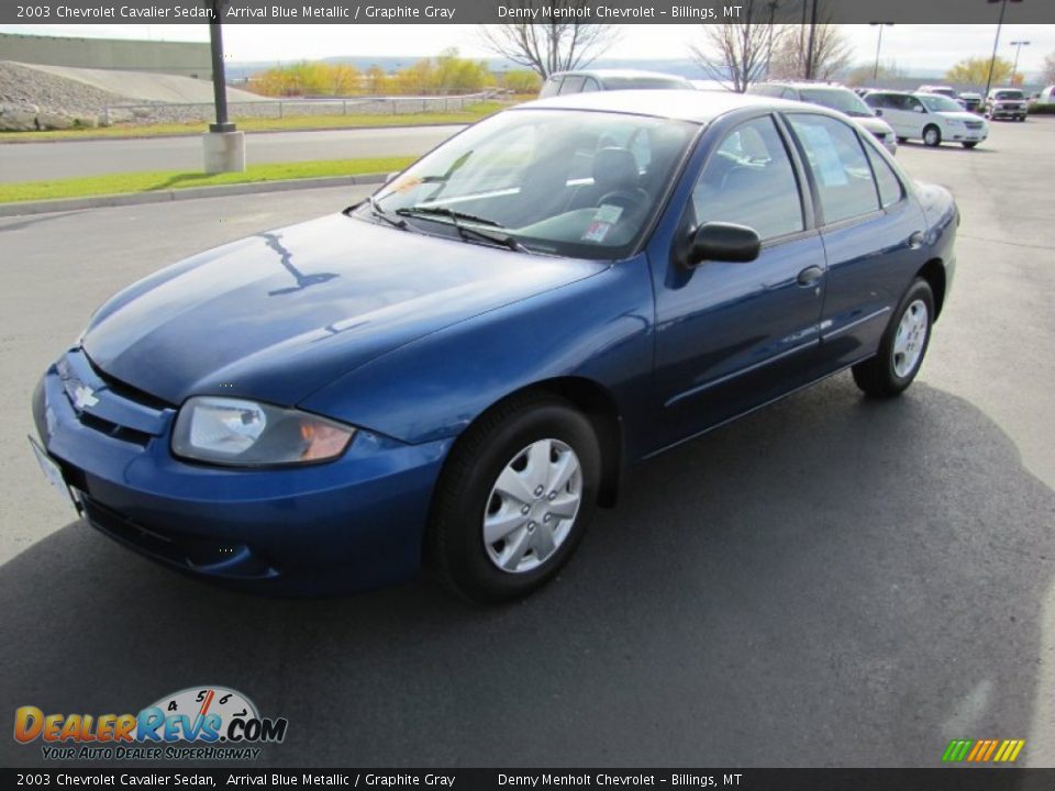 2003 Chevrolet Cavalier Sedan Arrival Blue Metallic / Graphite Gray Photo #3