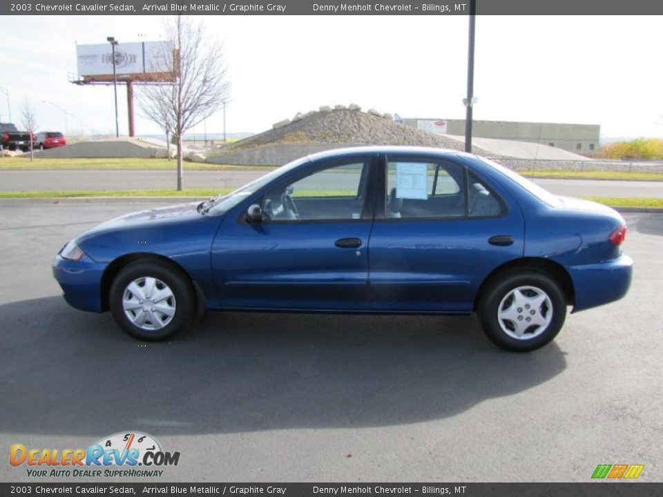 2003 Chevrolet Cavalier Sedan Arrival Blue Metallic / Graphite Gray Photo #4