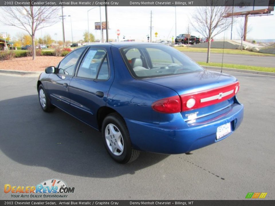 2003 Chevrolet Cavalier Sedan Arrival Blue Metallic / Graphite Gray Photo #5