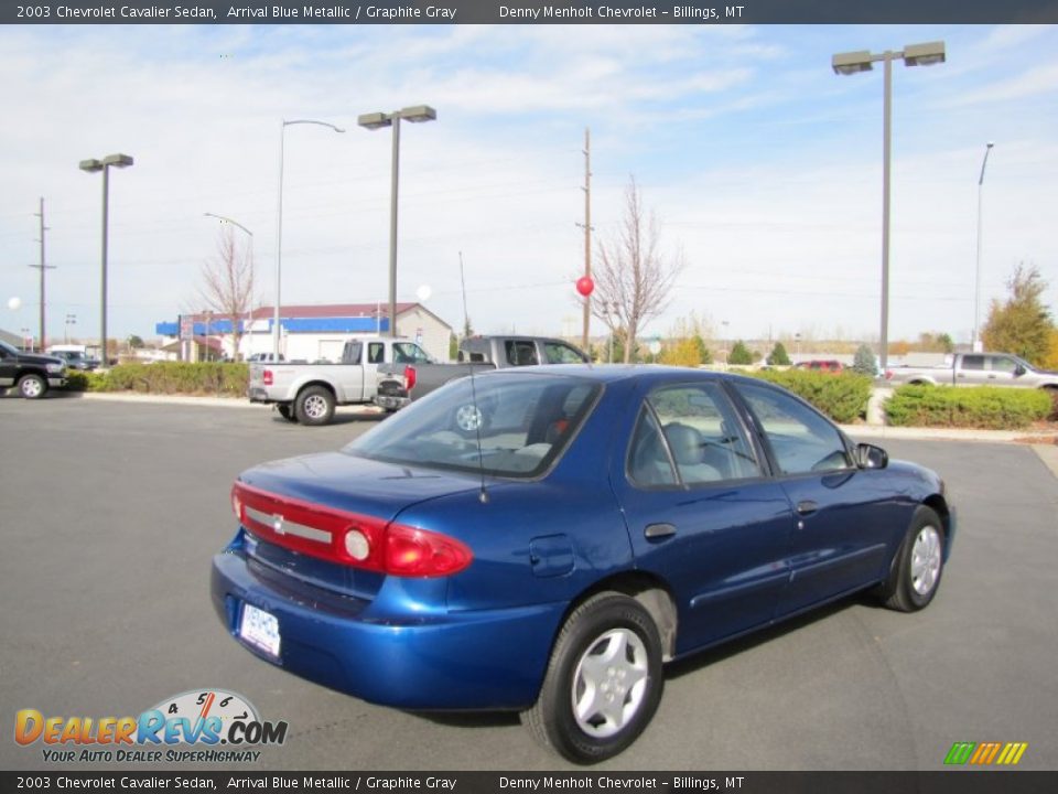 2003 Chevrolet Cavalier Sedan Arrival Blue Metallic / Graphite Gray Photo #7