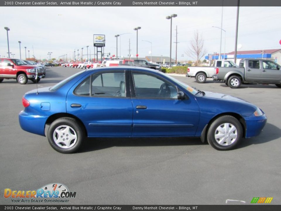 2003 Chevrolet Cavalier Sedan Arrival Blue Metallic / Graphite Gray Photo #8