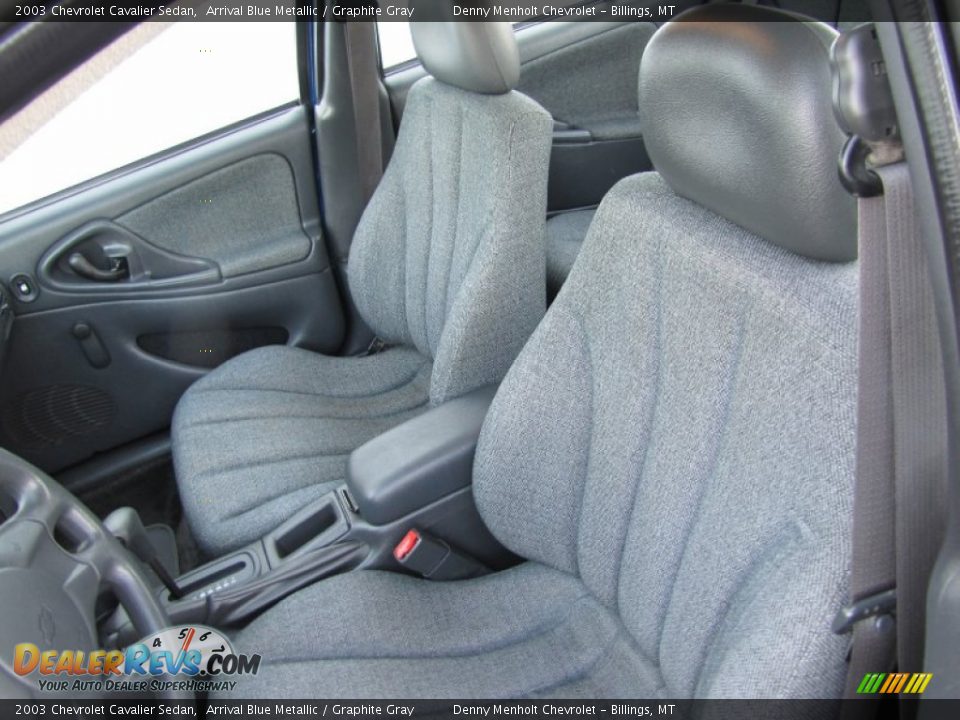 2003 Chevrolet Cavalier Sedan Arrival Blue Metallic / Graphite Gray Photo #12