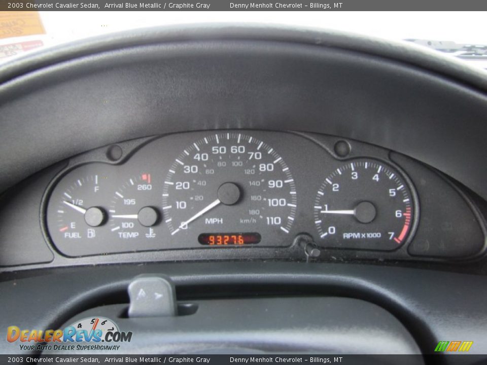 2003 Chevrolet Cavalier Sedan Arrival Blue Metallic / Graphite Gray Photo #13