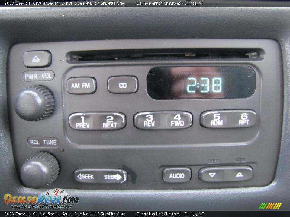 2003 Chevrolet Cavalier Sedan Arrival Blue Metallic / Graphite Gray Photo #14