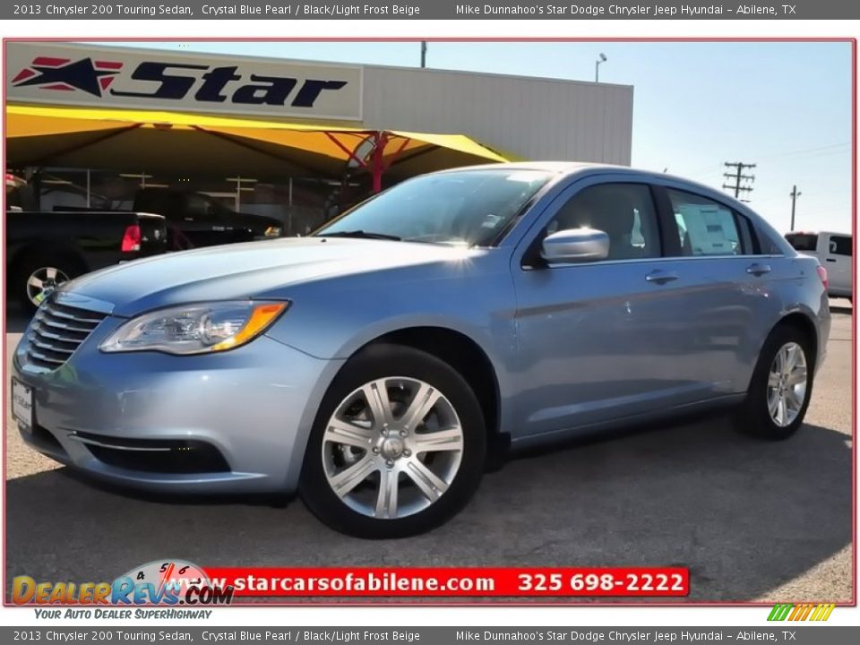 2013 Chrysler 200 Touring Sedan Crystal Blue Pearl / Black/Light Frost Beige Photo #1