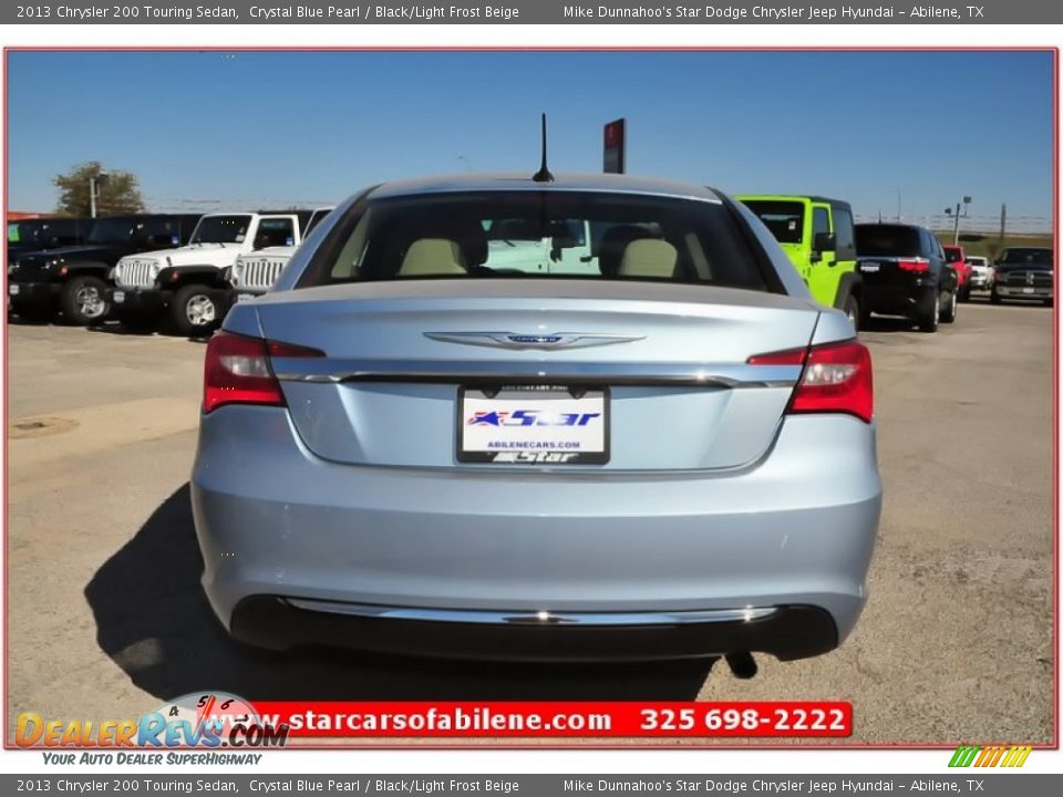 2013 Chrysler 200 Touring Sedan Crystal Blue Pearl / Black/Light Frost Beige Photo #5