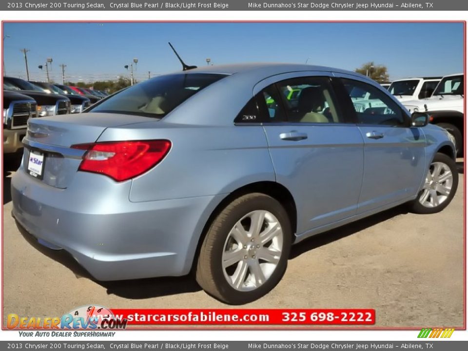 2013 Chrysler 200 Touring Sedan Crystal Blue Pearl / Black/Light Frost Beige Photo #6