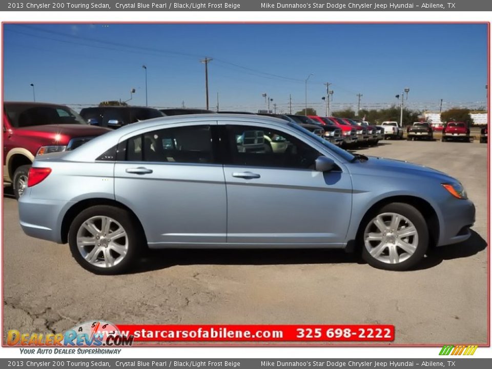 2013 Chrysler 200 Touring Sedan Crystal Blue Pearl / Black/Light Frost Beige Photo #7