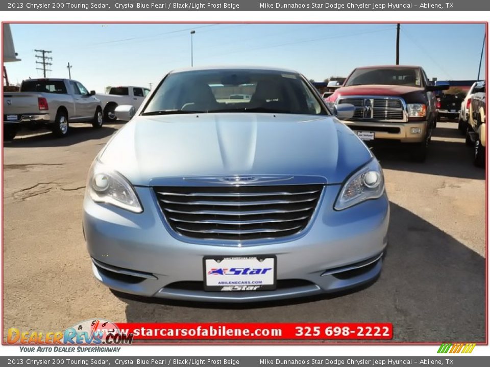 2013 Chrysler 200 Touring Sedan Crystal Blue Pearl / Black/Light Frost Beige Photo #9