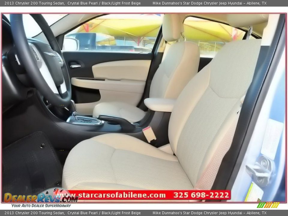 2013 Chrysler 200 Touring Sedan Crystal Blue Pearl / Black/Light Frost Beige Photo #11