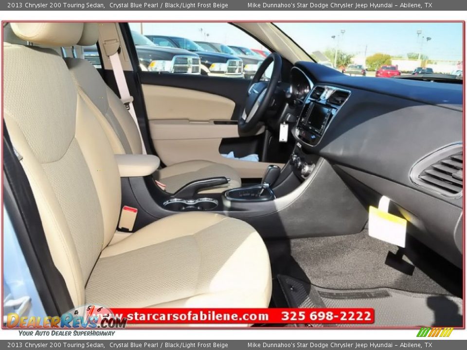 2013 Chrysler 200 Touring Sedan Crystal Blue Pearl / Black/Light Frost Beige Photo #20