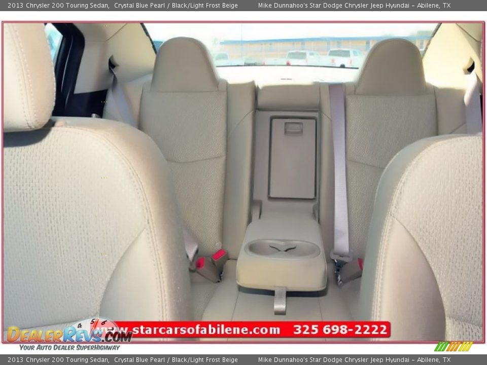 2013 Chrysler 200 Touring Sedan Crystal Blue Pearl / Black/Light Frost Beige Photo #28
