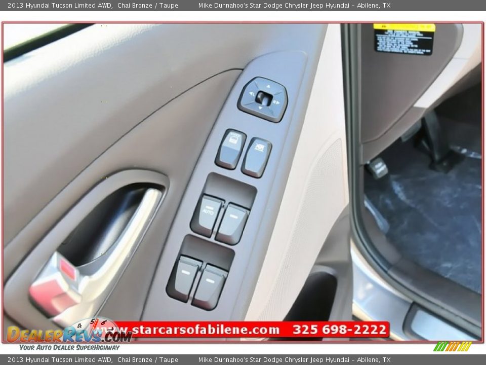 2013 Hyundai Tucson Limited AWD Chai Bronze / Taupe Photo #13