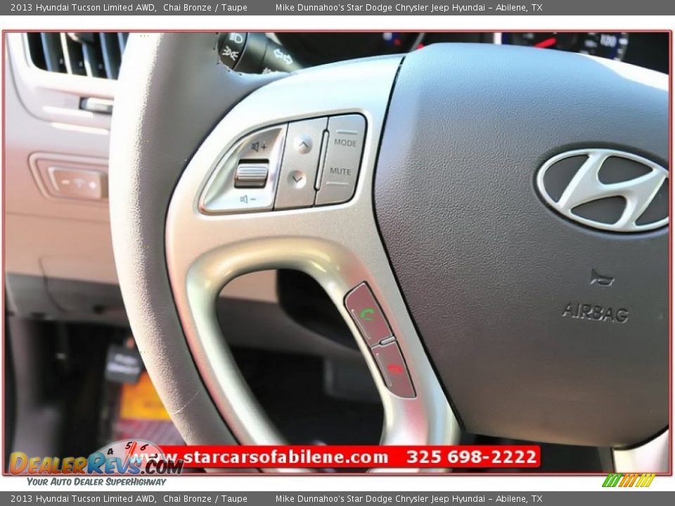 2013 Hyundai Tucson Limited AWD Chai Bronze / Taupe Photo #14