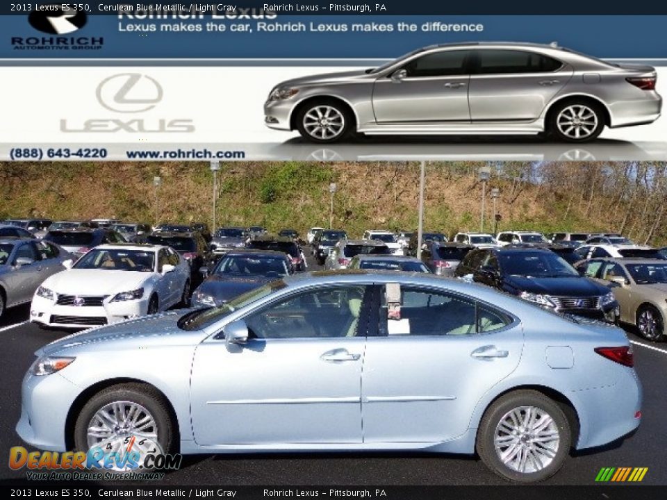 2013 Lexus ES 350 Cerulean Blue Metallic / Light Gray Photo #1