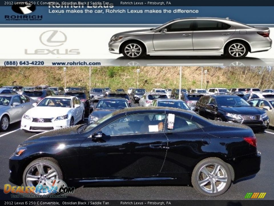 2012 Lexus IS 250 C Convertible Obsidian Black / Saddle Tan Photo #1