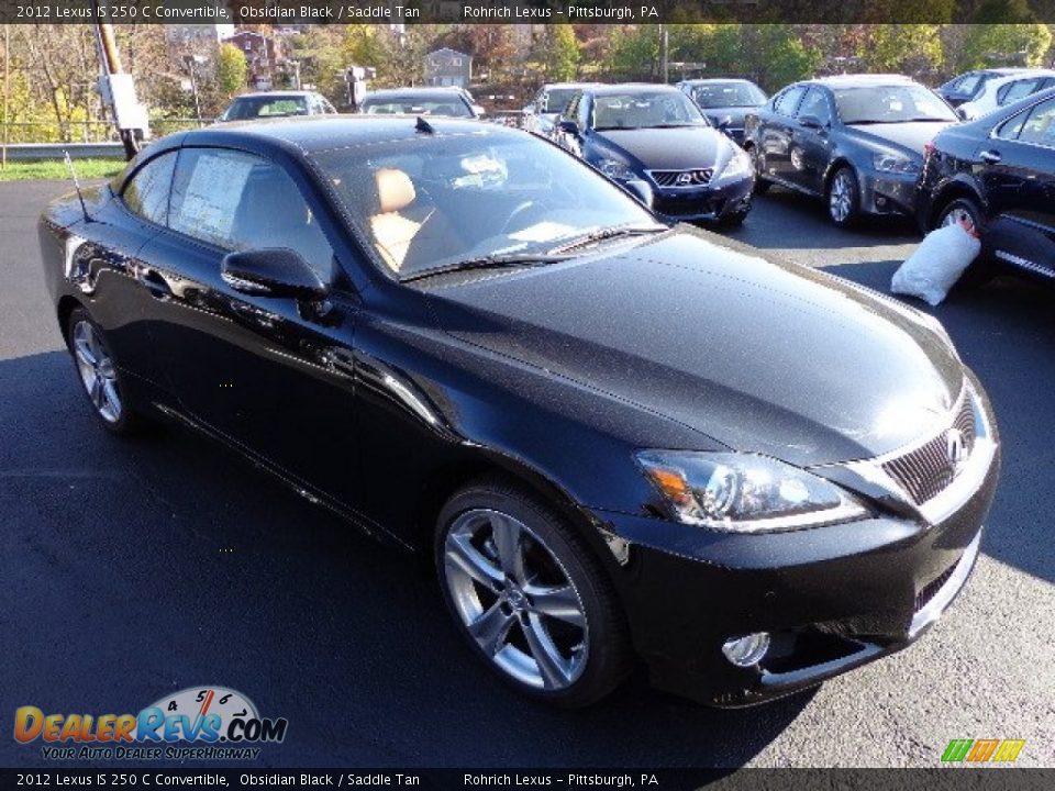 2012 Lexus IS 250 C Convertible Obsidian Black / Saddle Tan Photo #6