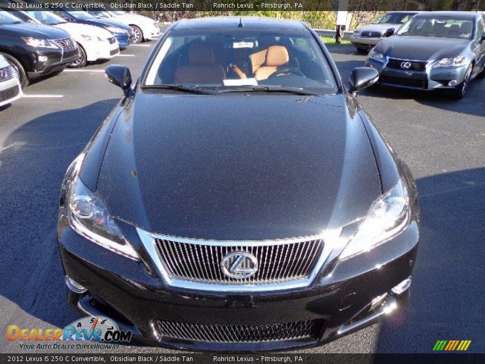 2012 Lexus IS 250 C Convertible Obsidian Black / Saddle Tan Photo #7
