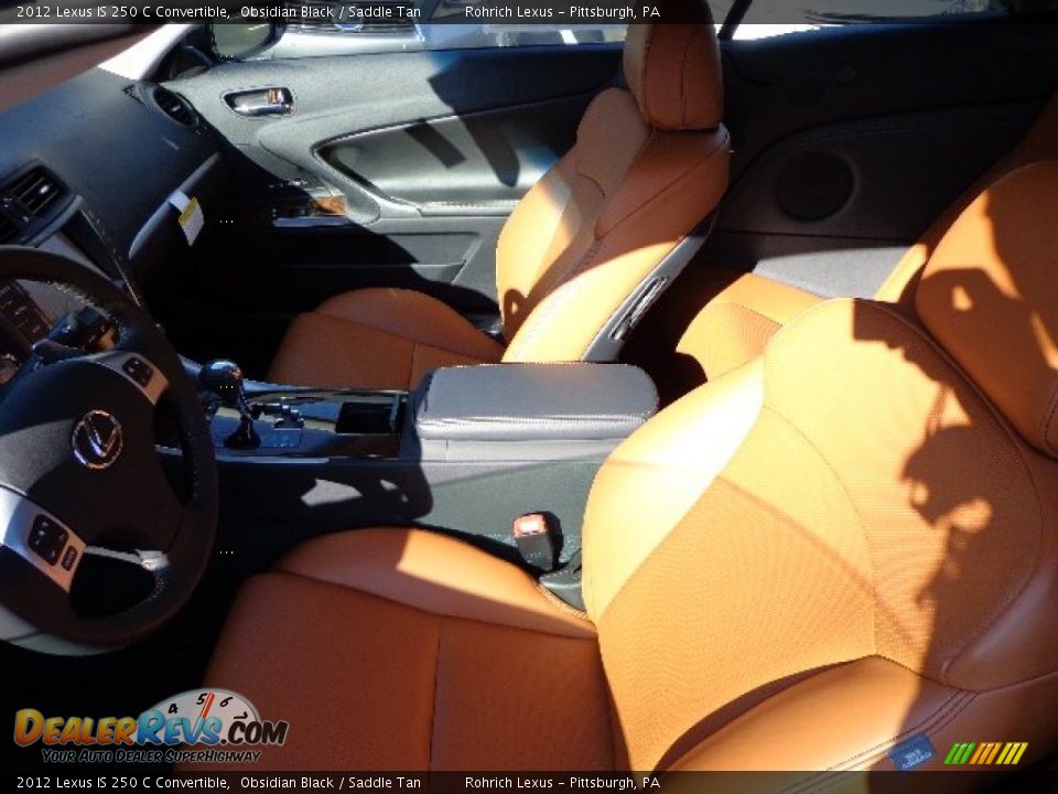 2012 Lexus IS 250 C Convertible Obsidian Black / Saddle Tan Photo #10