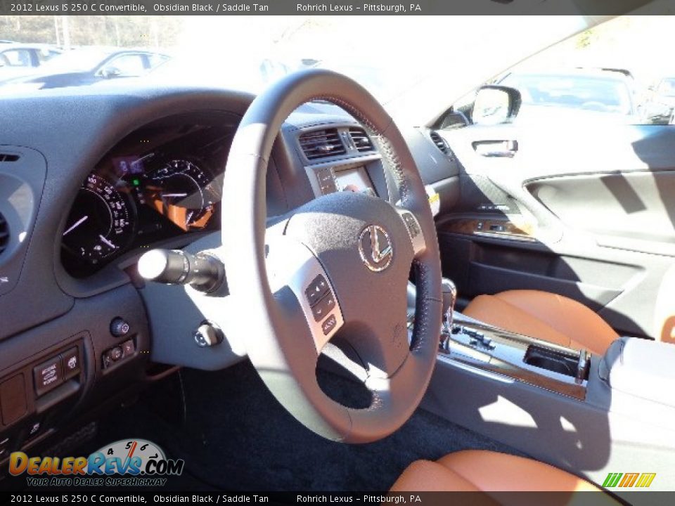 2012 Lexus IS 250 C Convertible Obsidian Black / Saddle Tan Photo #15