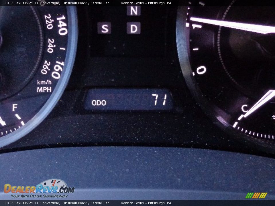 2012 Lexus IS 250 C Convertible Obsidian Black / Saddle Tan Photo #19