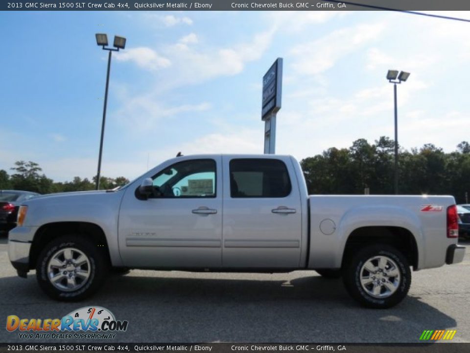 2013 GMC Sierra 1500 SLT Crew Cab 4x4 Quicksilver Metallic / Ebony Photo #4