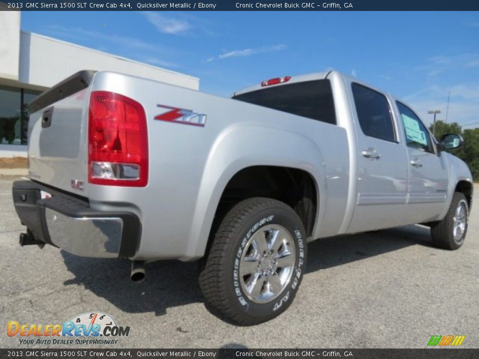 2013 GMC Sierra 1500 SLT Crew Cab 4x4 Quicksilver Metallic / Ebony Photo #7