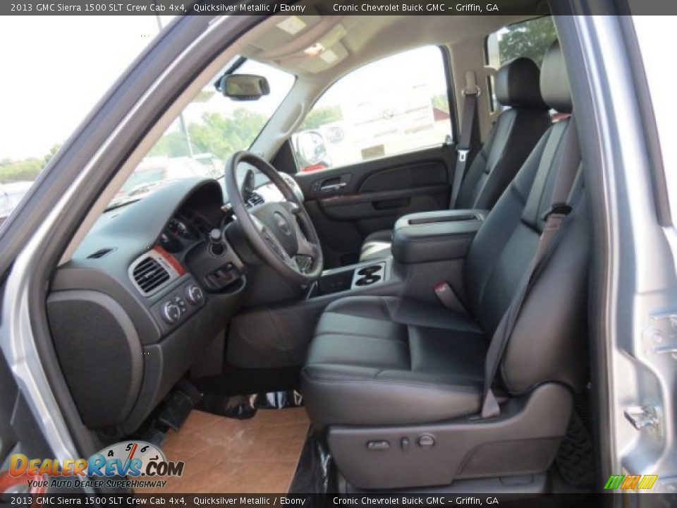 2013 GMC Sierra 1500 SLT Crew Cab 4x4 Quicksilver Metallic / Ebony Photo #9