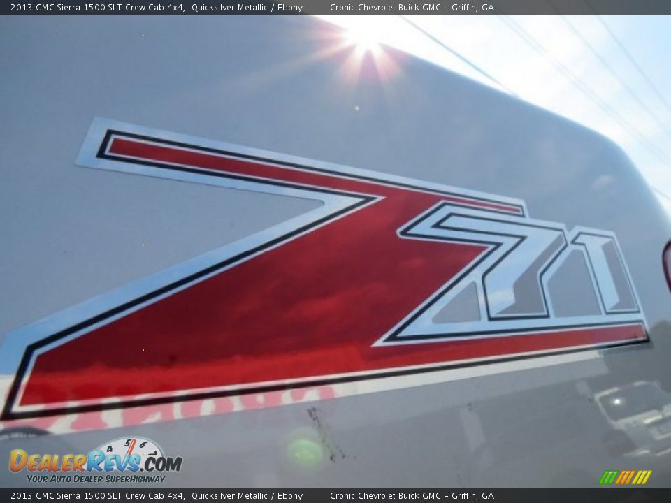 2013 GMC Sierra 1500 SLT Crew Cab 4x4 Quicksilver Metallic / Ebony Photo #12